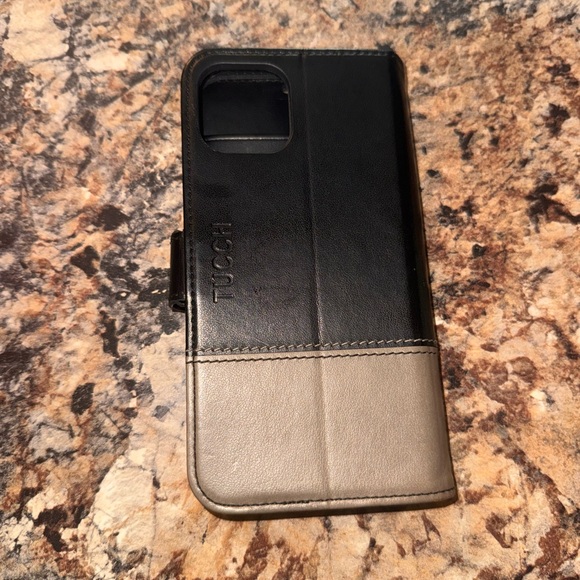 Black and Gray Wallet Case for Smartphones- iPhone 11 - Picture 3 of 4